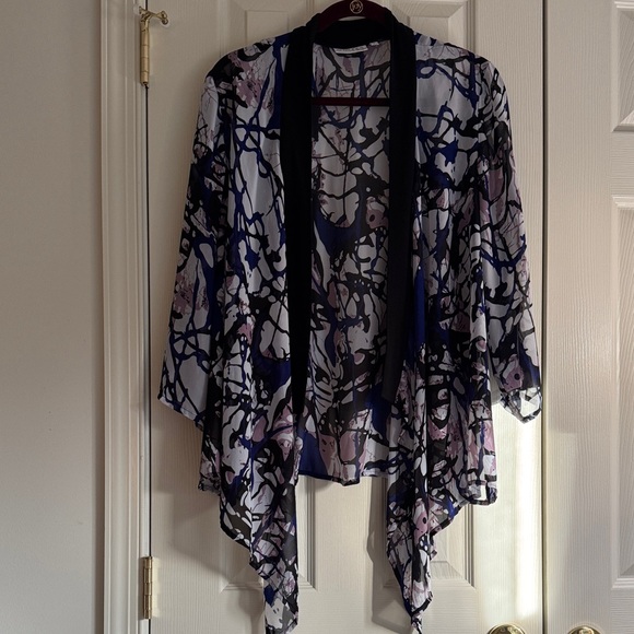 Attitudes by Renée Sheer Open-Front Cardigan – Size L - Picture 1 of 7